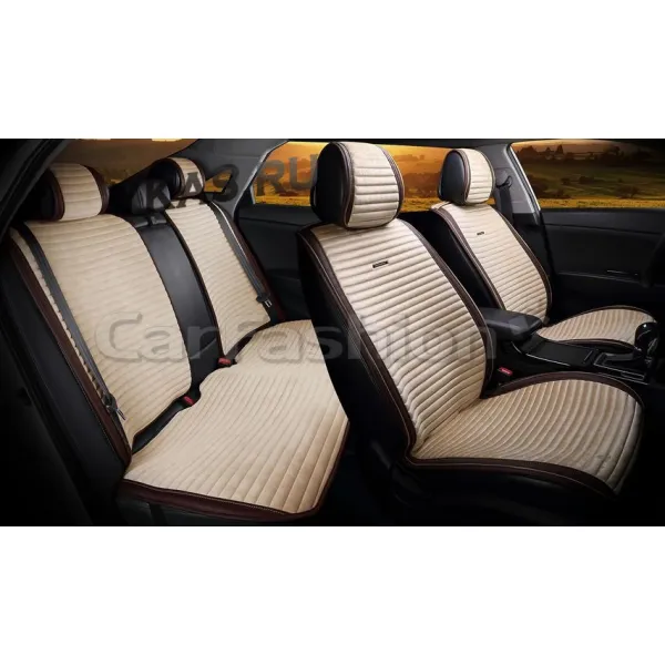 Комплект Накидок 2D «MONACO PLUS» коричневый/бежевый/бежевый/коричневый