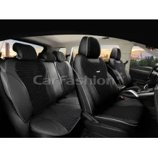 Комплект каркасных чехлов 5D «SHANGHAI PLUS» черный/черный/серый