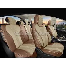 Комплект каркасных чехлов 5D «BEIJING PLUS» бежевый/коричневый/бежевый