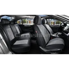 Комплект каркасных чехлов 5D «ARGON PLUS» серый/черный/серый/черный